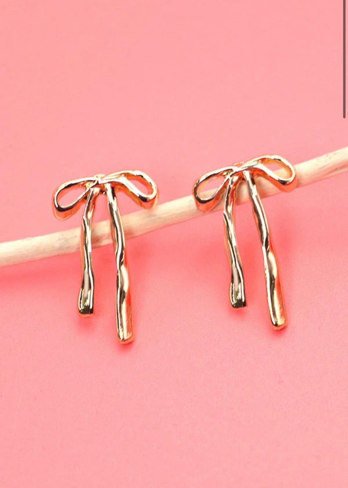 Earrings | Long Bow Ribbon Studs