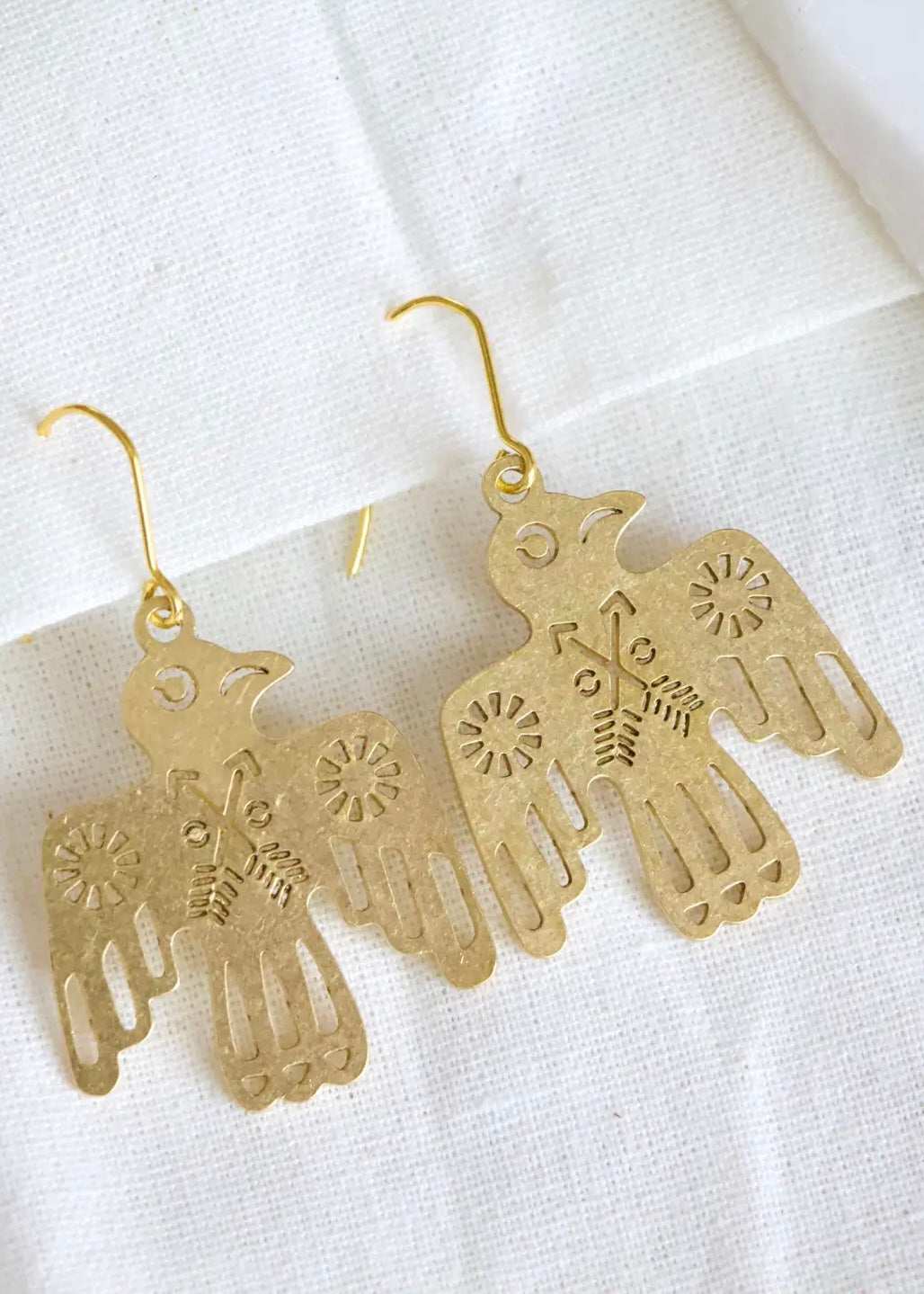 Earrings | Brass Thunderbird Earring