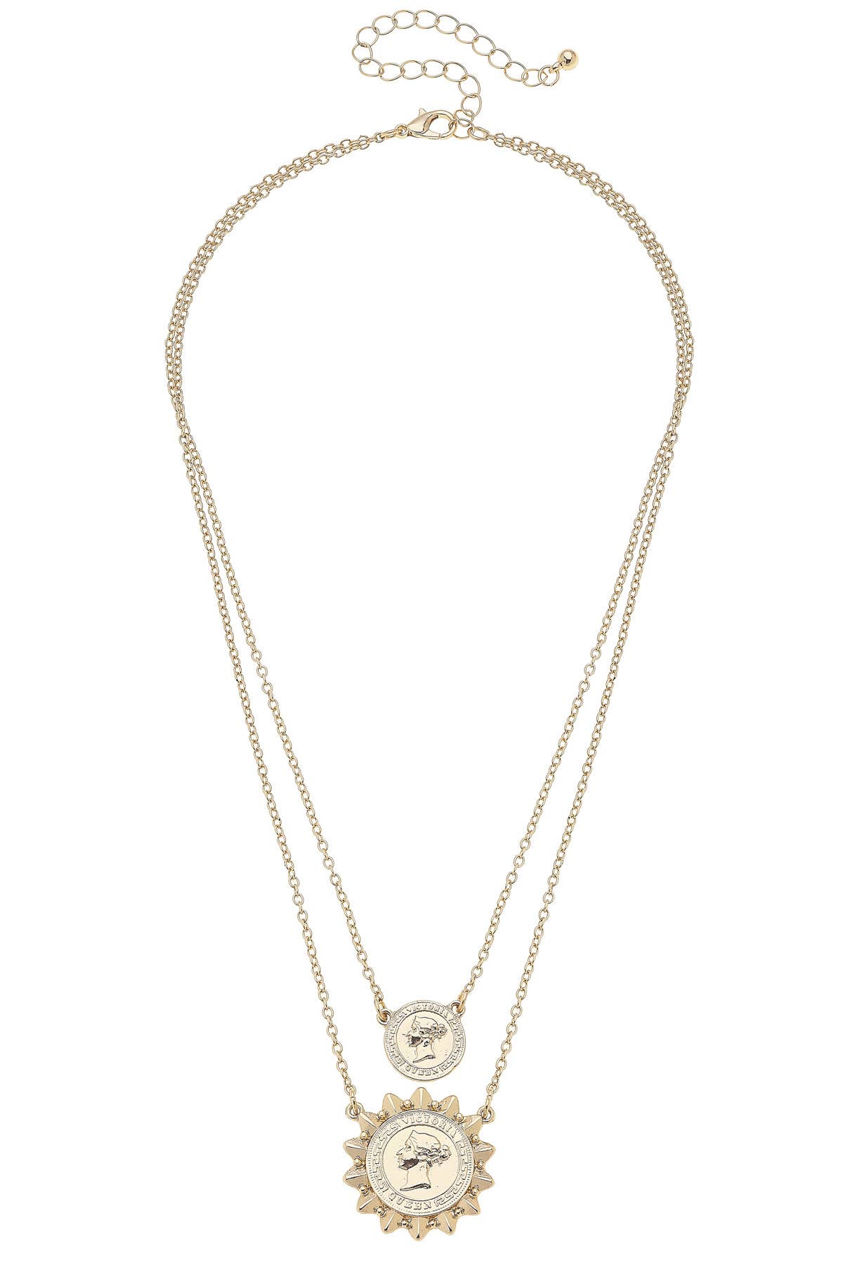Necklace - Sienna Coin Layered