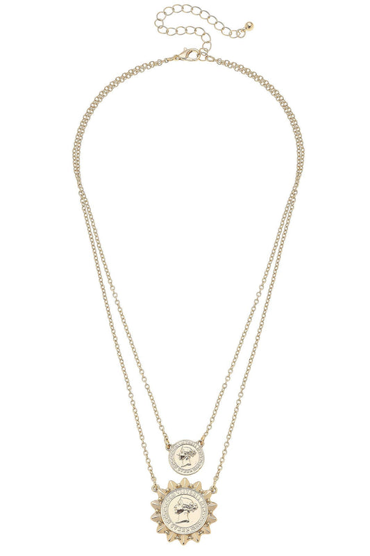 Necklace - Sienna Coin Layered