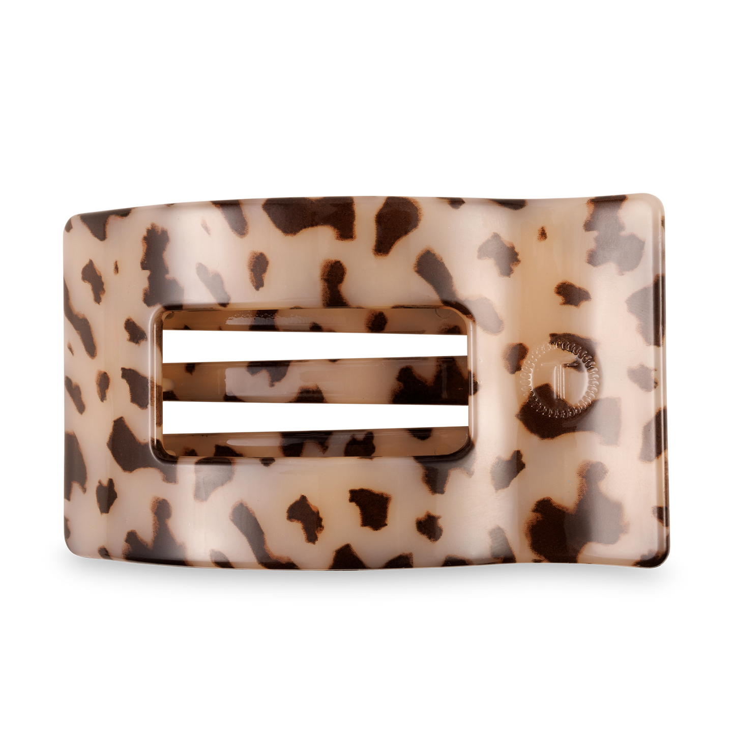Teleties Hair Clip - Flat Rectangle Large Blonde Tortoise