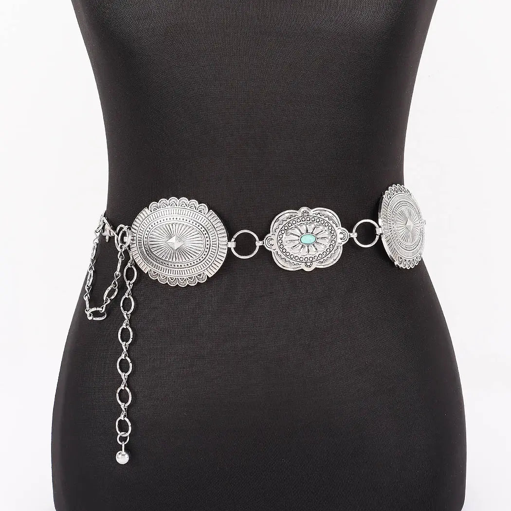 Belt - Engraved Medallion Chain