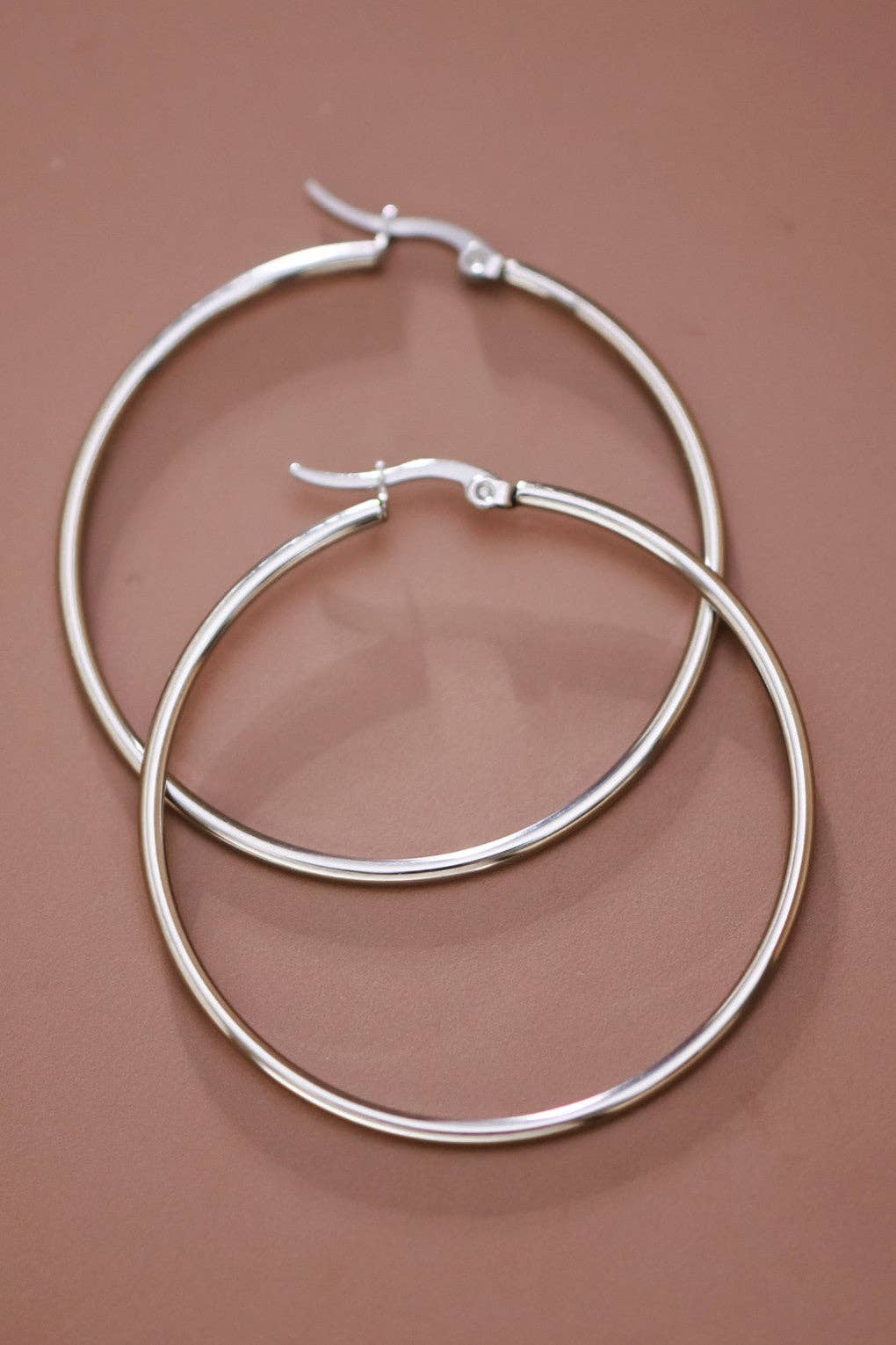 Earrings - Silver Tarnish-Resistant Hoop