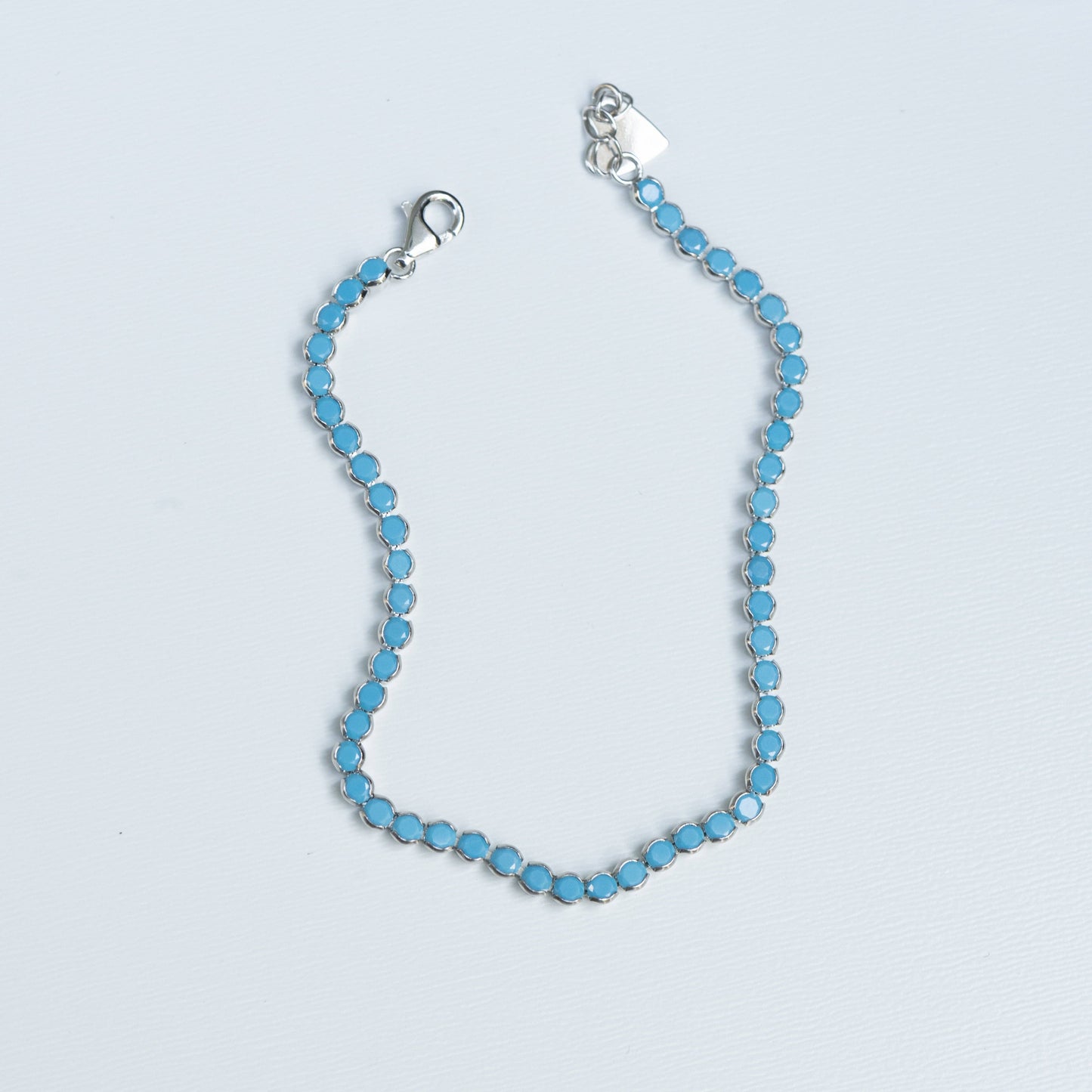 Anklet | Turquoise Tennis Anklet: Gold