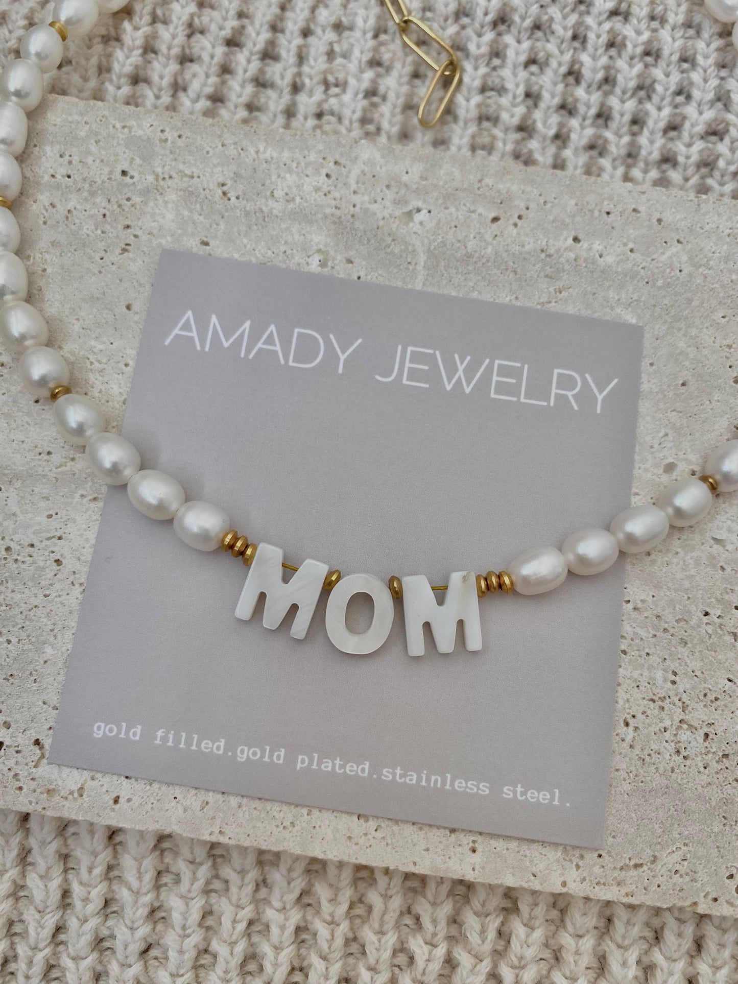 Necklace - Mom Pearl