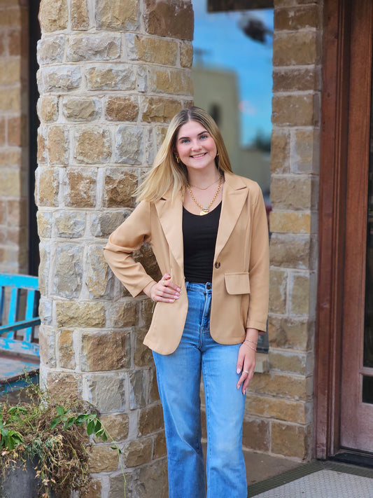 Jacket | Blazer Long Sleeve Solid Color