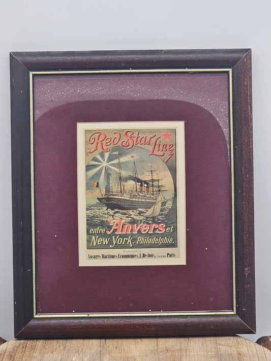 Collectibles | Travel Poster Red Star Line Vintage