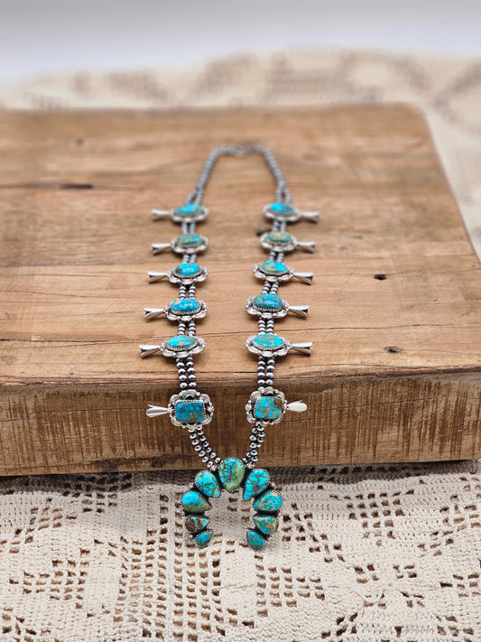 Silver South Hill Turquoise Necklace