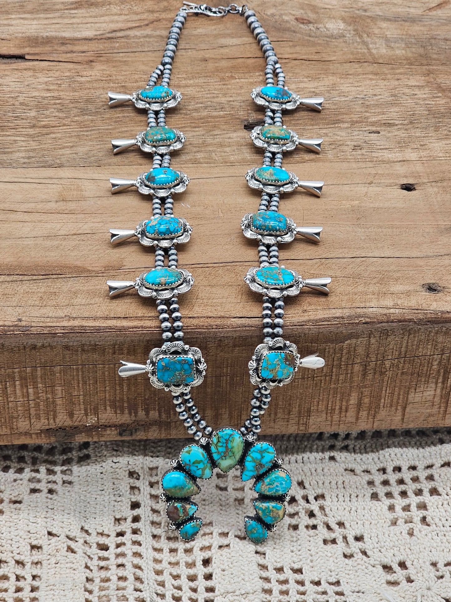 Silver South Hill Turquoise Necklace