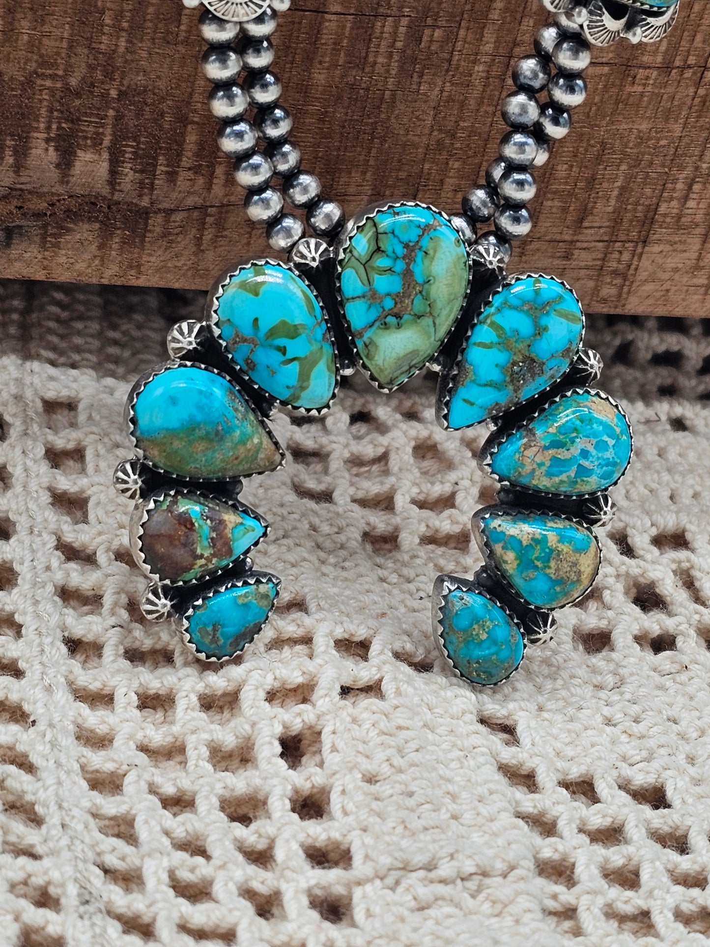 Silver South Hill Turquoise Necklace