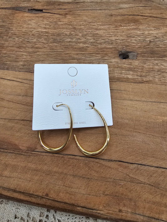 Gold Wall To Wall Hoop Earrings