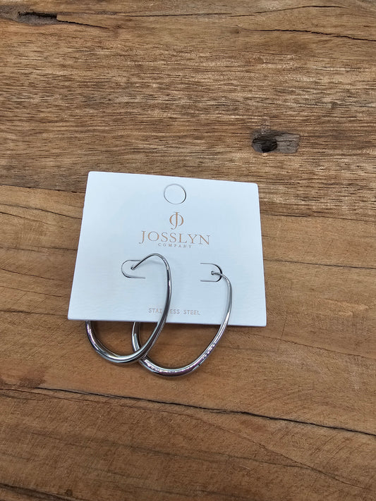 Silver Wall to Wall Hoop Earrings