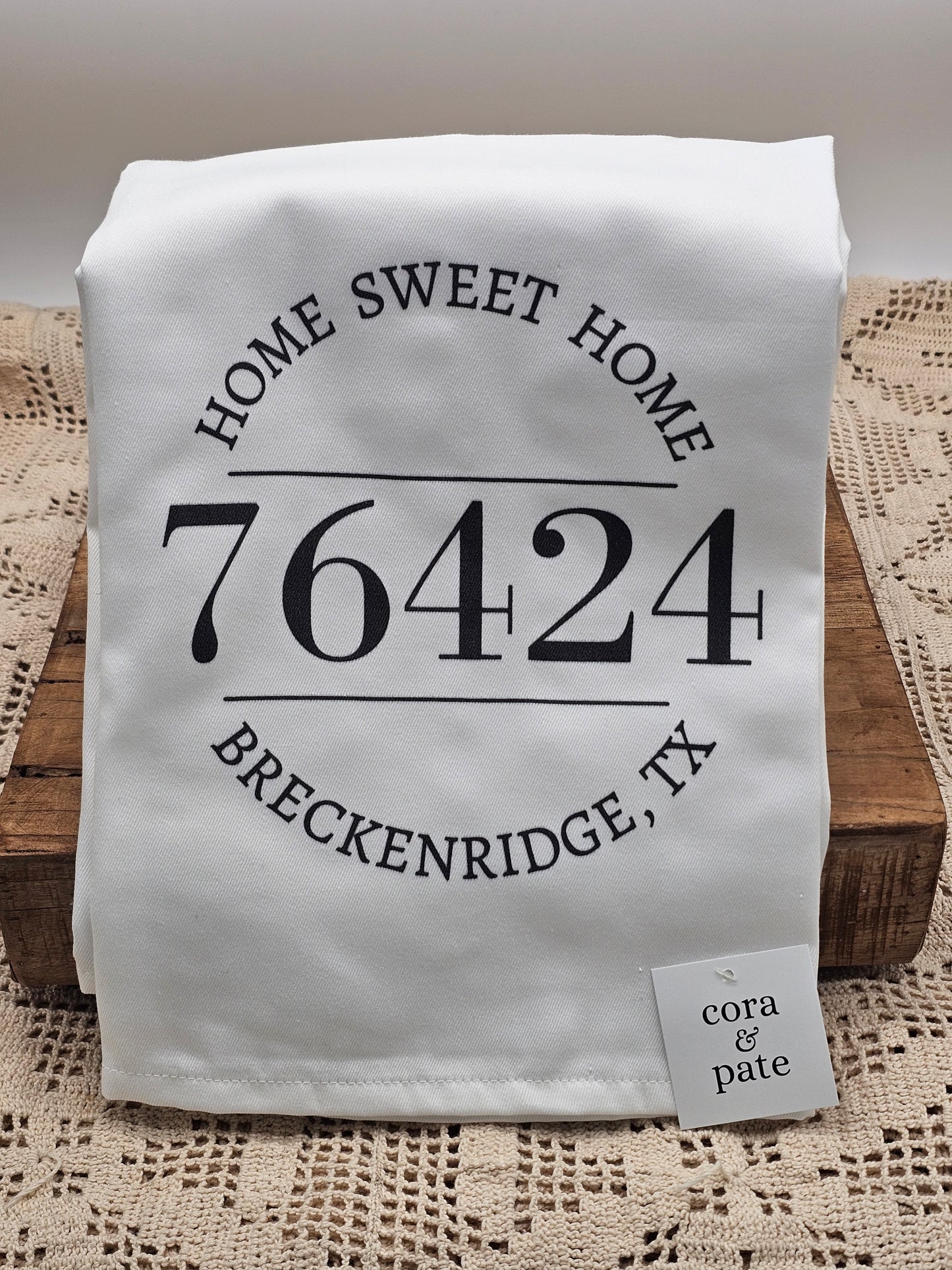 Hometown Zip Code Towel 76424