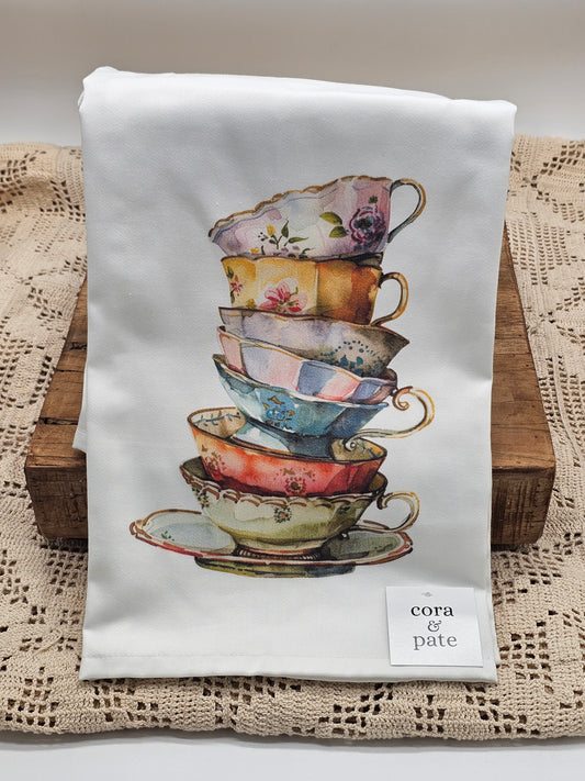 Tea Cup Collection Hand Towel