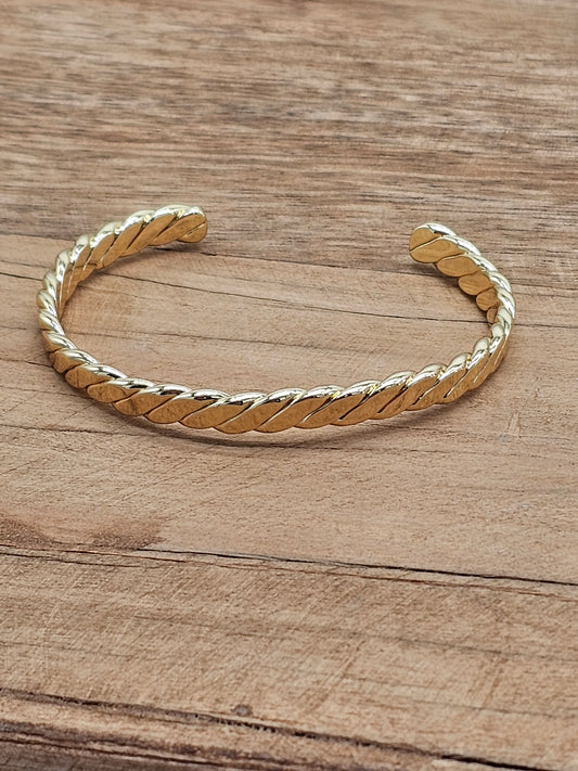 Gold Tone Cuff Bracelet