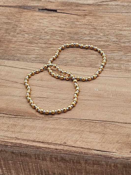 Mixed Metal Gold Silver Bracelet