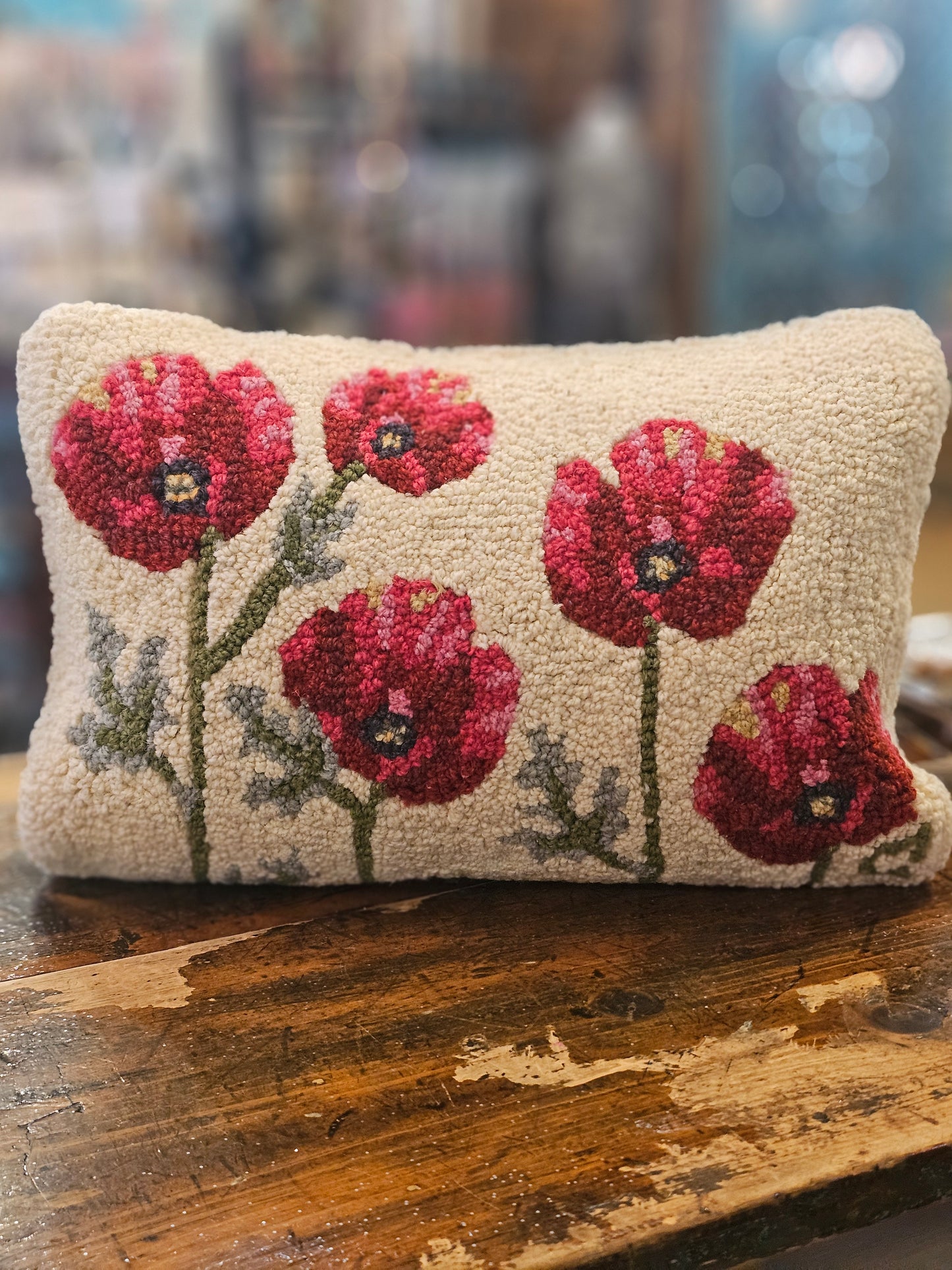 Throw Pillow - Poppy Flowers