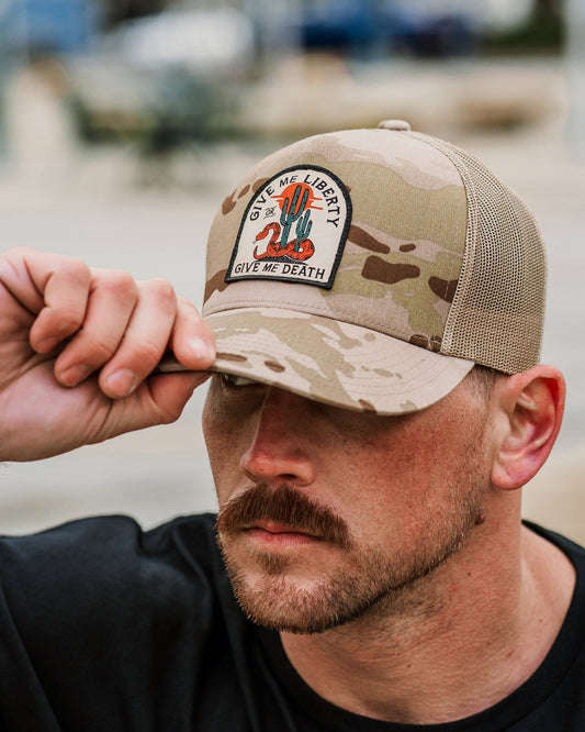 Liberty or Death Brown Camo Hat