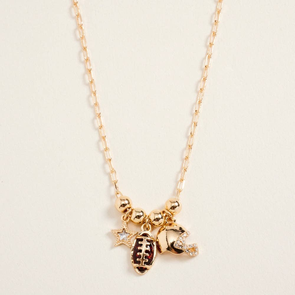 Necklace - Football Helmet Star Charm