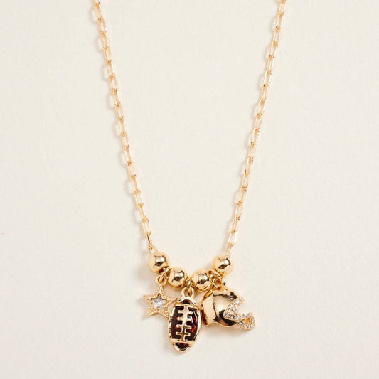 Necklace - Football Helmet Star Charm
