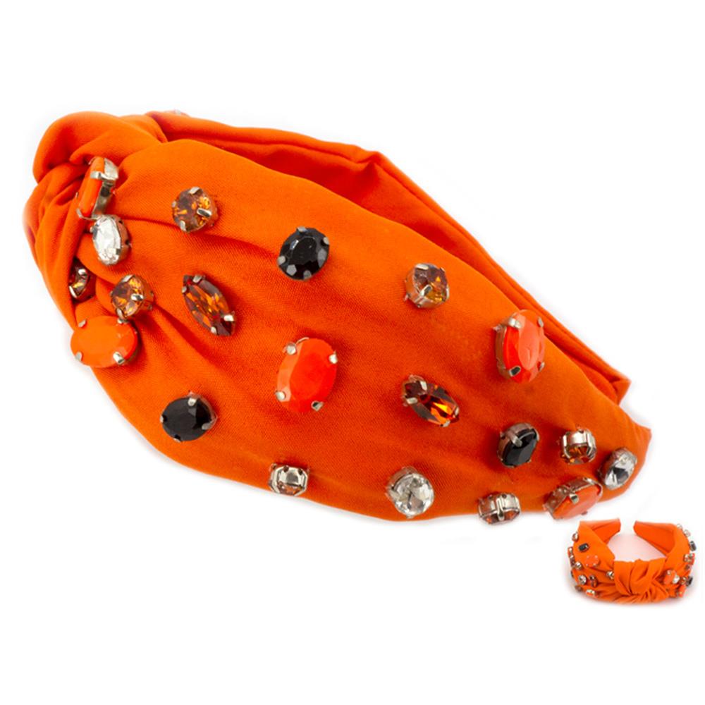 Orange Jeweled Headband