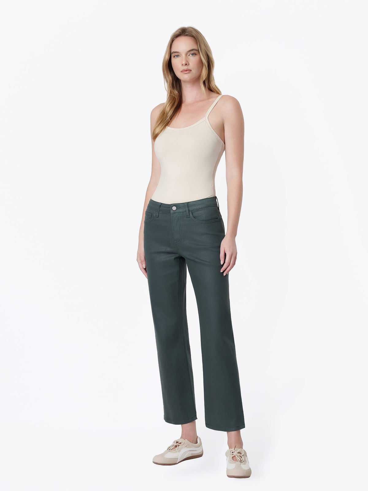 Jeans - Vervet High Rise Dark Green