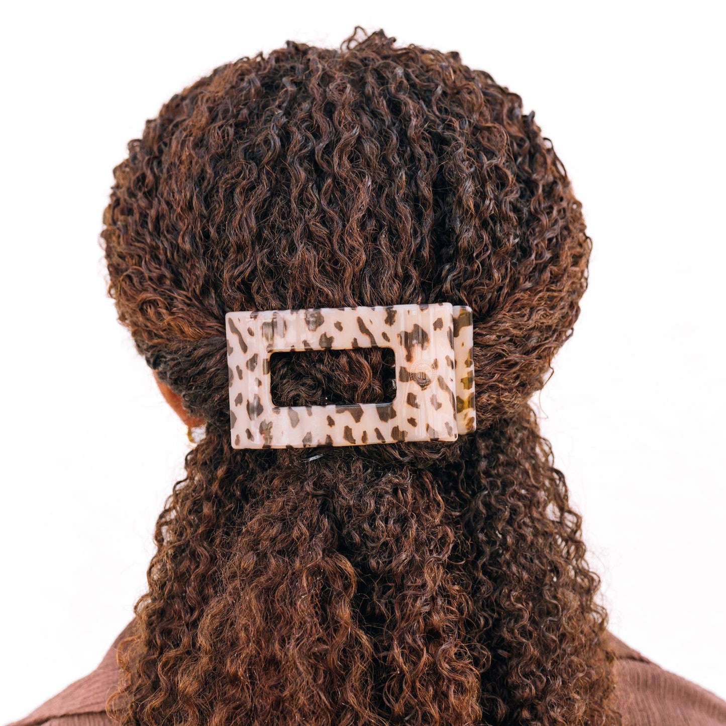 Teleties Hair Clip - Flat Rectangle Medium Blonde Tortoise