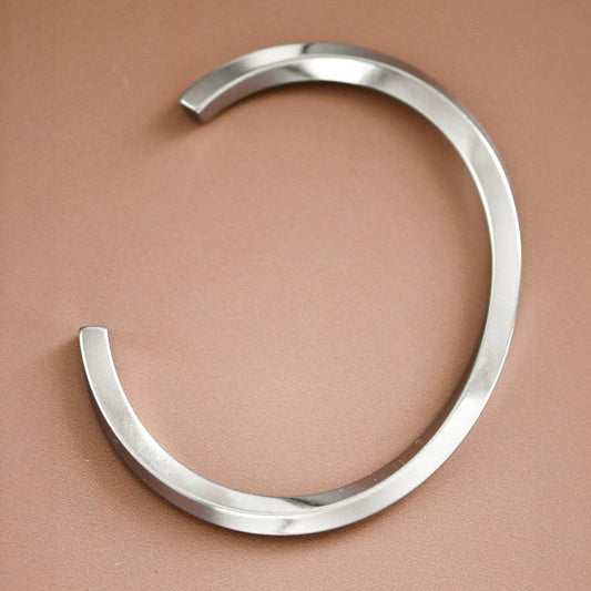 Cuff Bracelet - Silver Stainless Steel