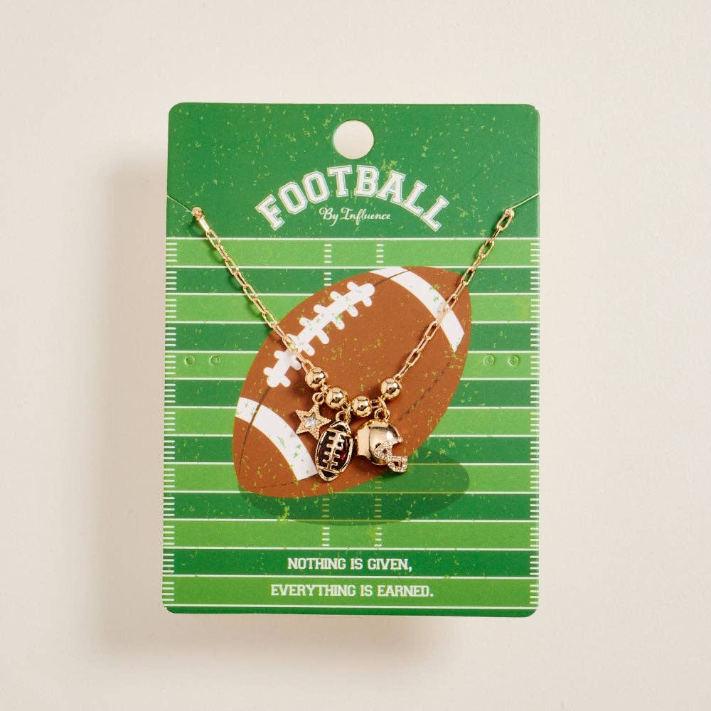 Necklace - Football Helmet Star Charm