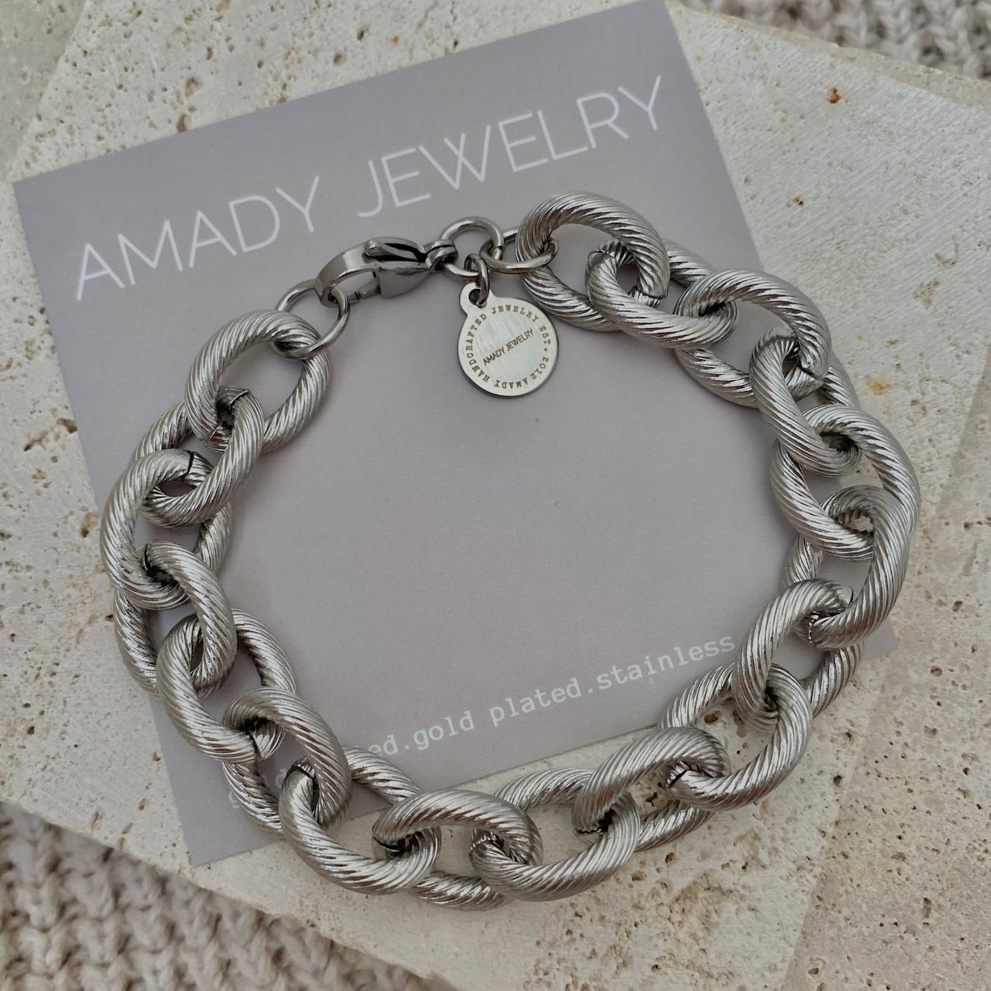 Bracelet - Cable Links Silver Chunky