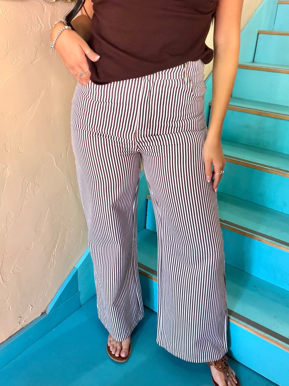 Pants - Canyon Stripe Wide Leg