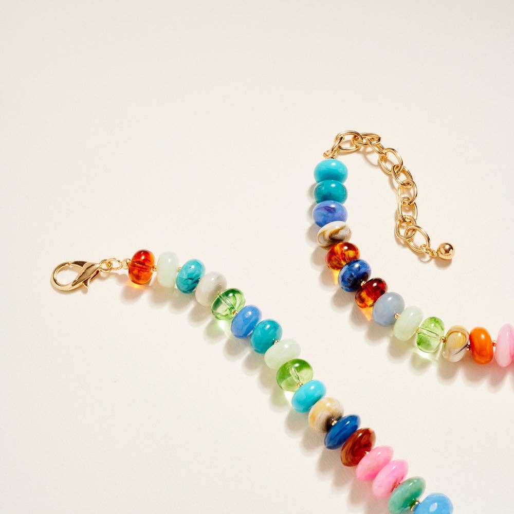 Necklace - Candy Rain Beaded