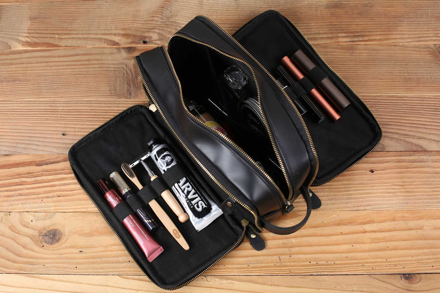 Groomsmen Gift Personalized Leather Toiletry Bag