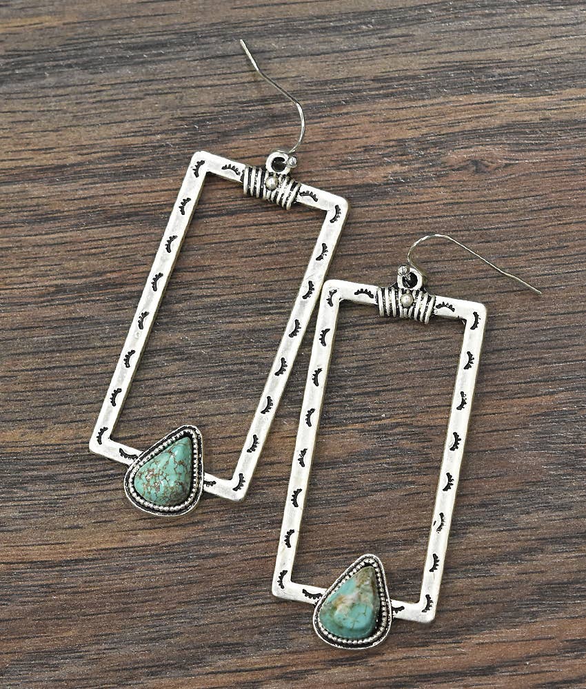 Earrings - Boho Concho Turquoise