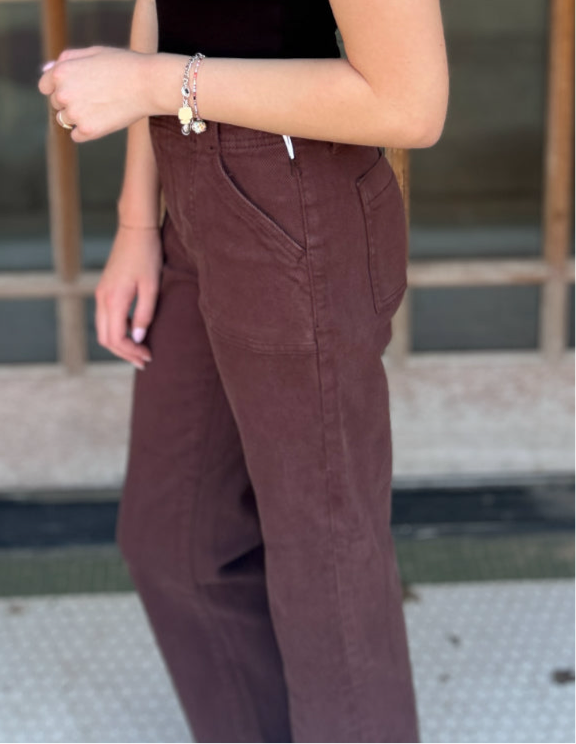 Bottoms | Risen Jeans High Rise Ankle Flare Patch Pocket