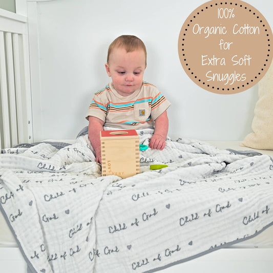Child Of God Baby Toddler Muslin Blanket