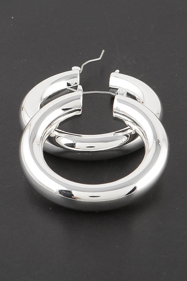 Jewelry | Earrings Silver Thick Hoops