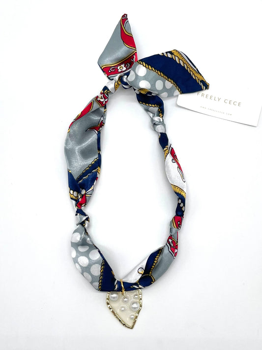 Jewelry | Necklace Scarf Bandana Pearl Heart Charm