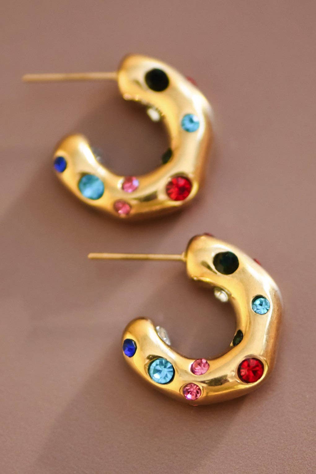 18K Gold Plated Rainbow Color Earrings