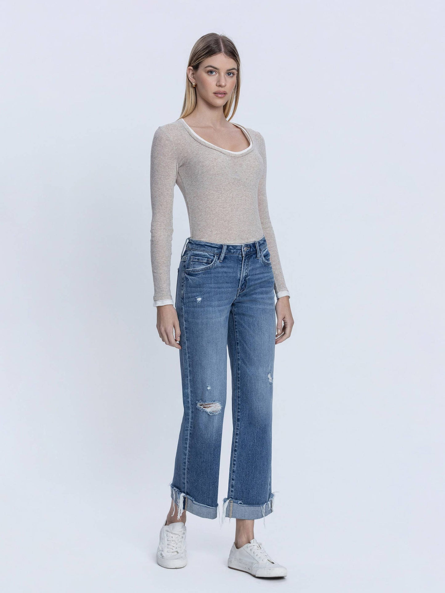 Jeans - Vervet Mid Rise Dark Wash