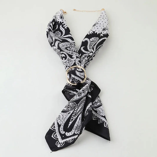 Necklace - Polished Buckle Scarf