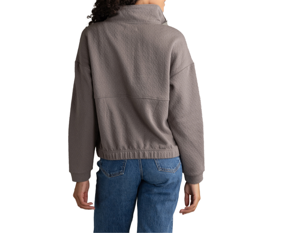 Tops | Quarter Zip Quilted Driftwood
