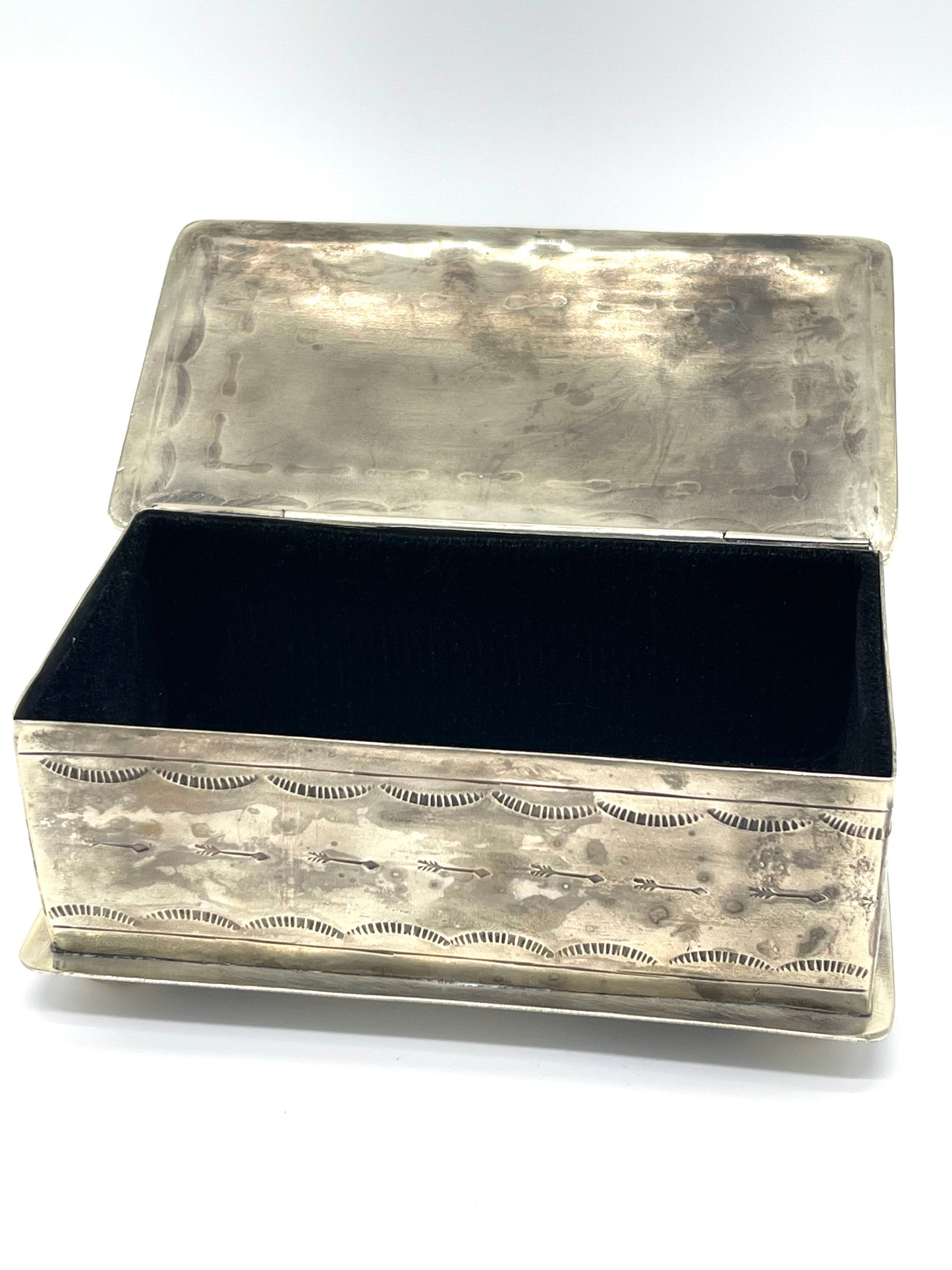 Jewelry Storage | Silver Box Arrow & Turquoise
