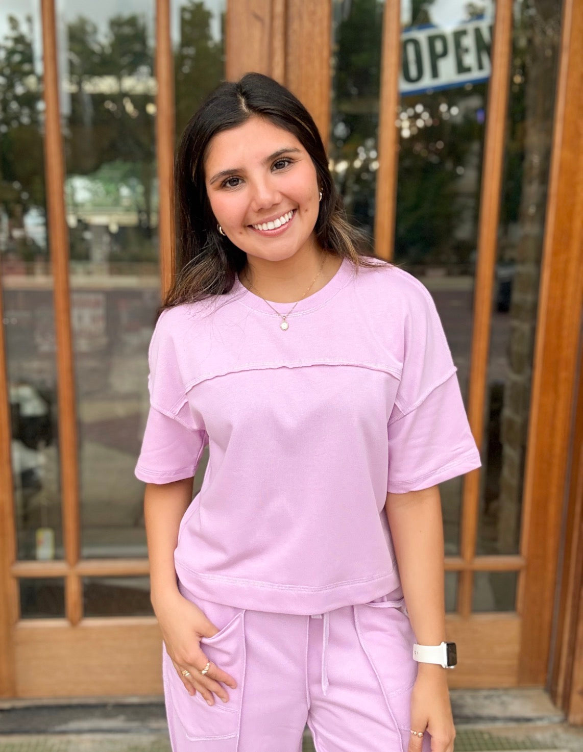 Set - Orchid Tee & Barrel Pants
