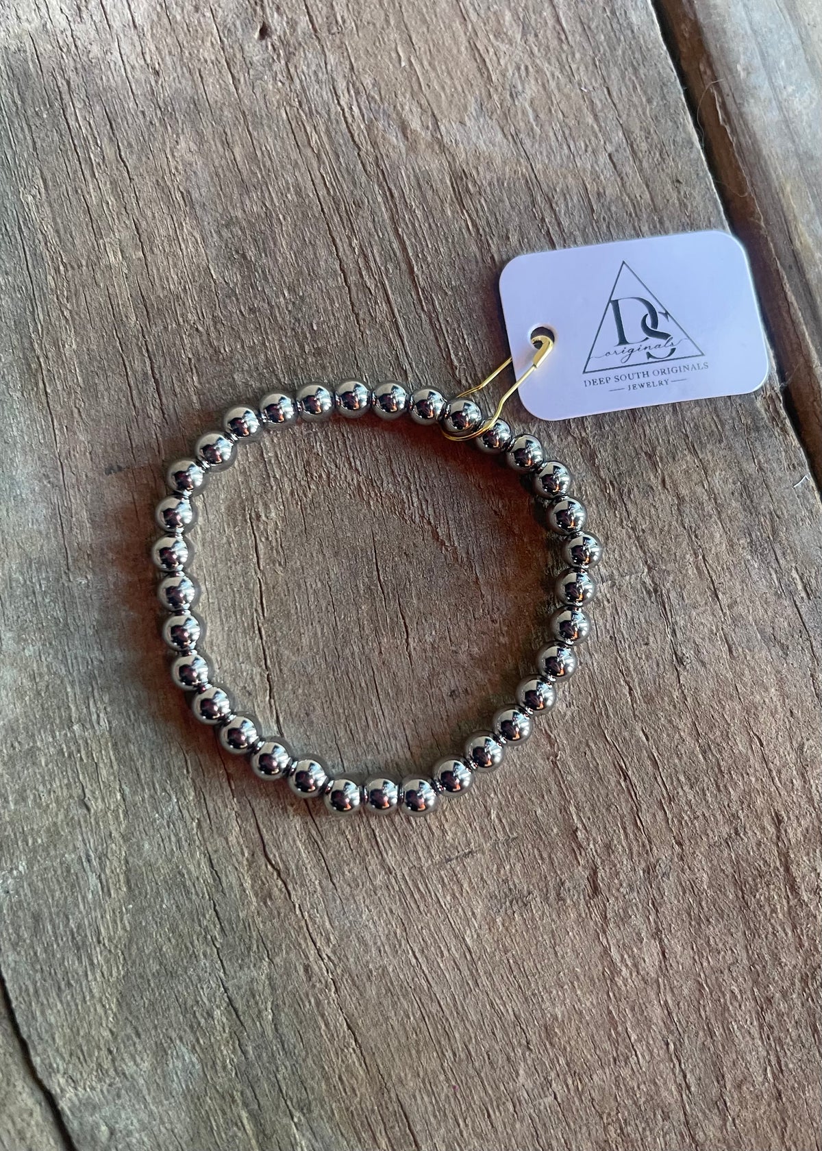 Bracelet | Silver Waterproof Stainless Steel Beaded Bracelets