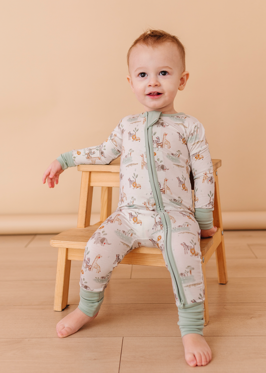 Pajamas - Soft Savannah Bamboo (0-3m)