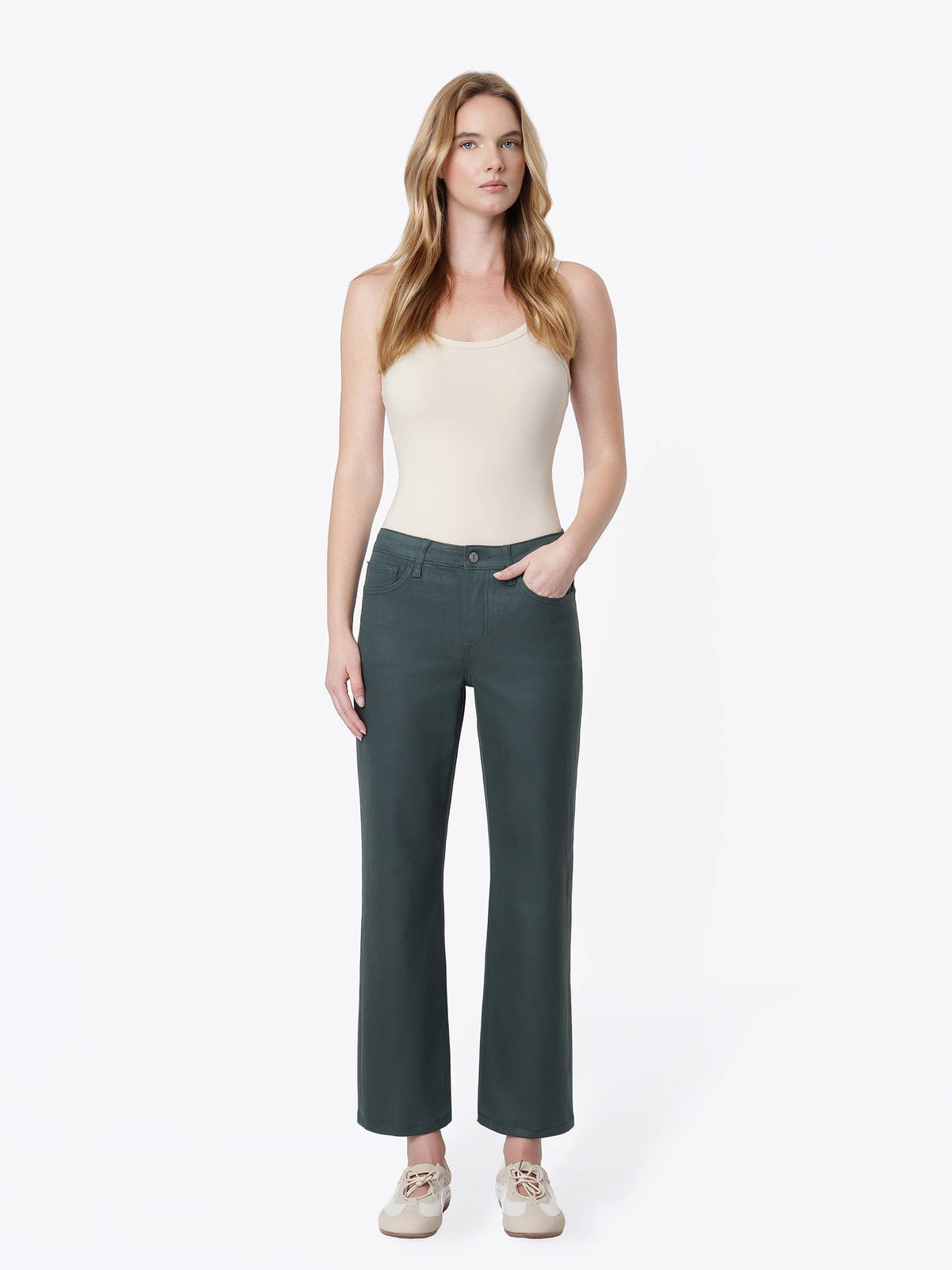 Jeans - Vervet High Rise Dark Green