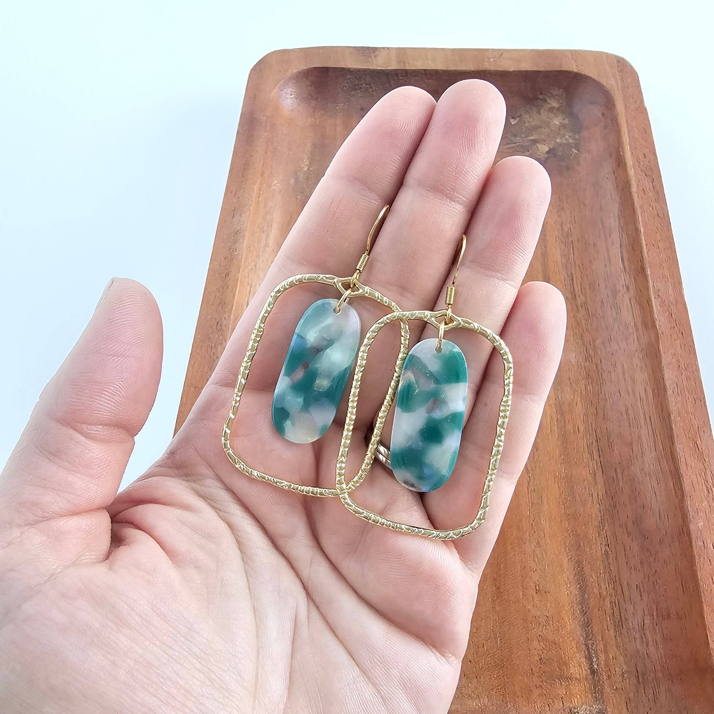 Jewelry | Earrings Madison Hypoallergenic Jade Opal Gold