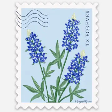 Stationery | Sticker Bluebonnet Stamp Texas Forever
