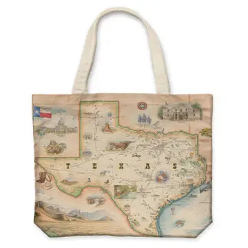 Bags  | Texas State Map Canvas Tote Bag